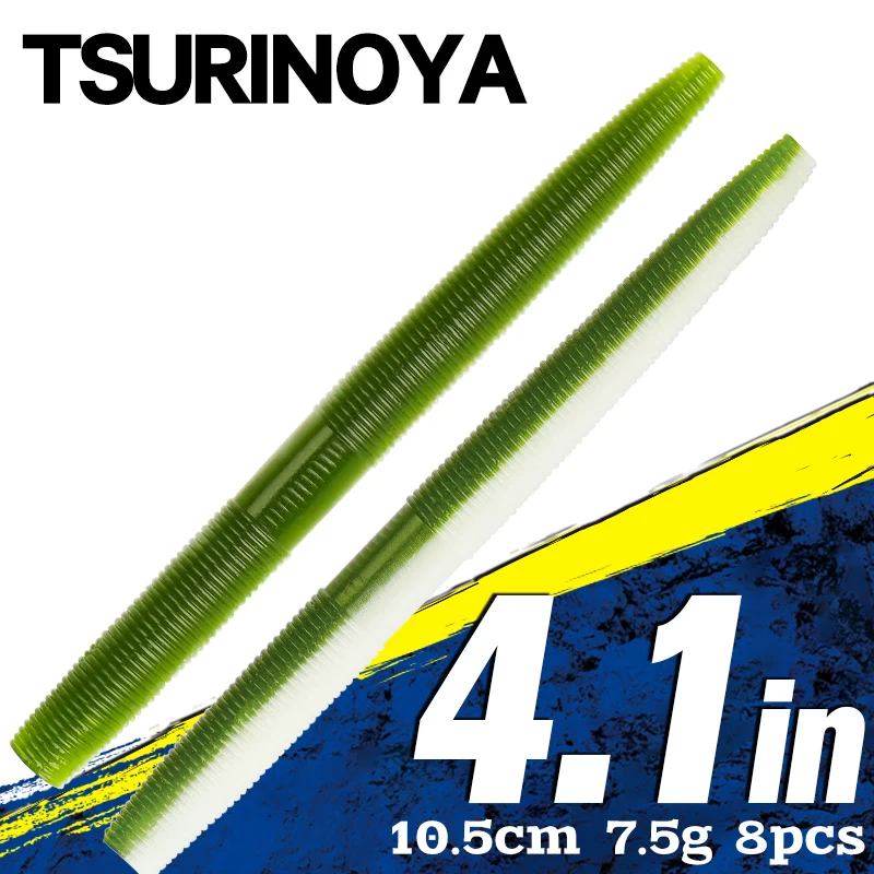 TSURINOYA Señuelo Senko Swimbait – Gusano suave para lucio sin plomo