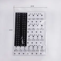 Pegatinas Piano espectro transparentes extraíbles para teclado