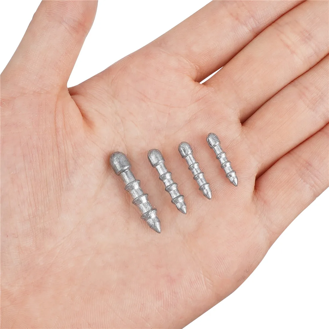 Captura de lubina usando pesas de uñas