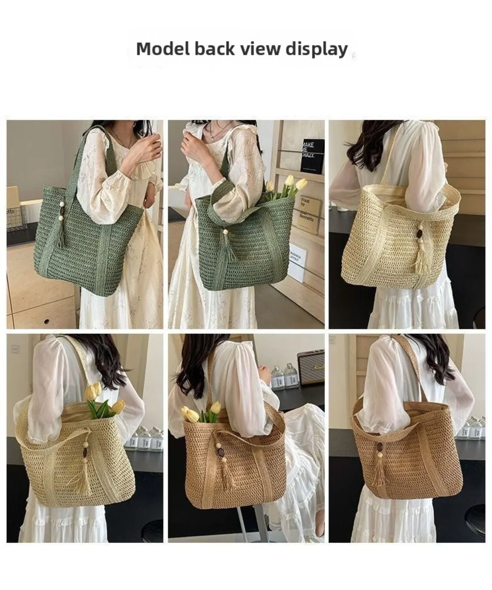 Bolso tote color sólido en uso diario