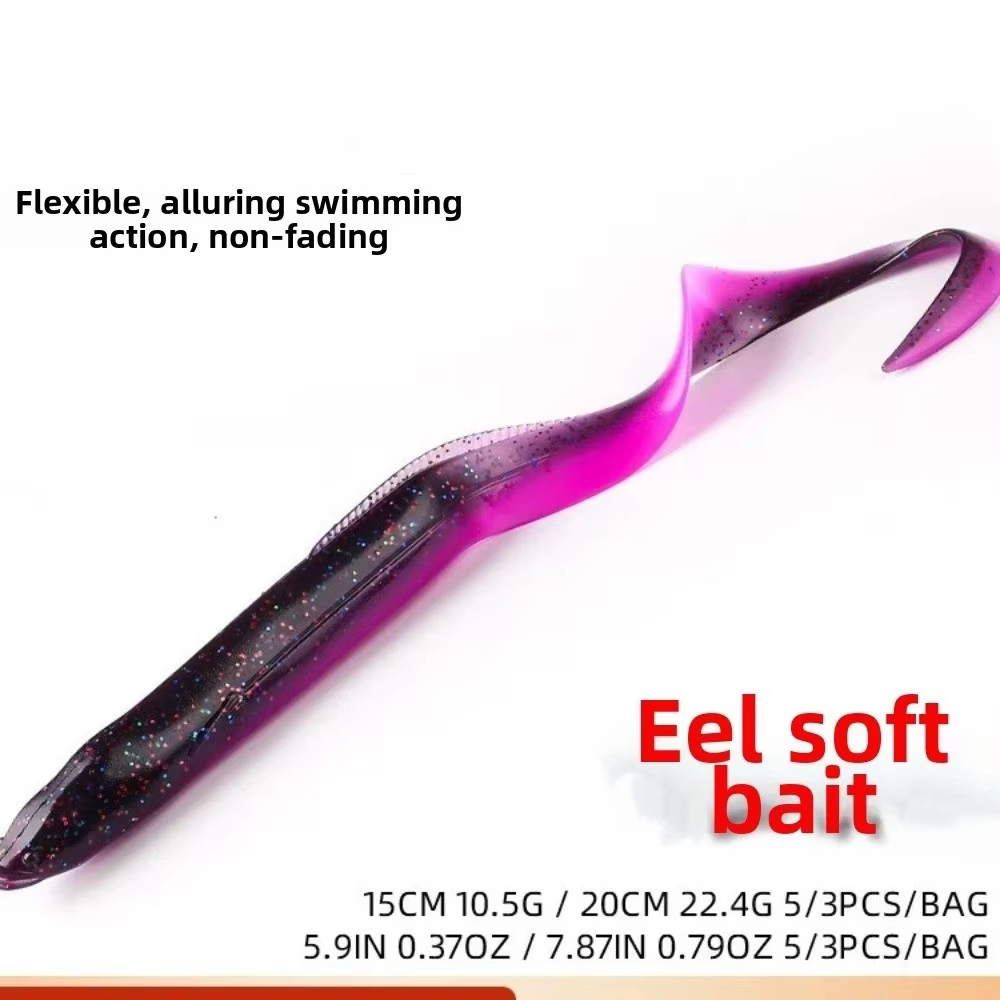 Señuelos Vinilo 15 cm Cola de Pala – Forma Anguila - imagen 4