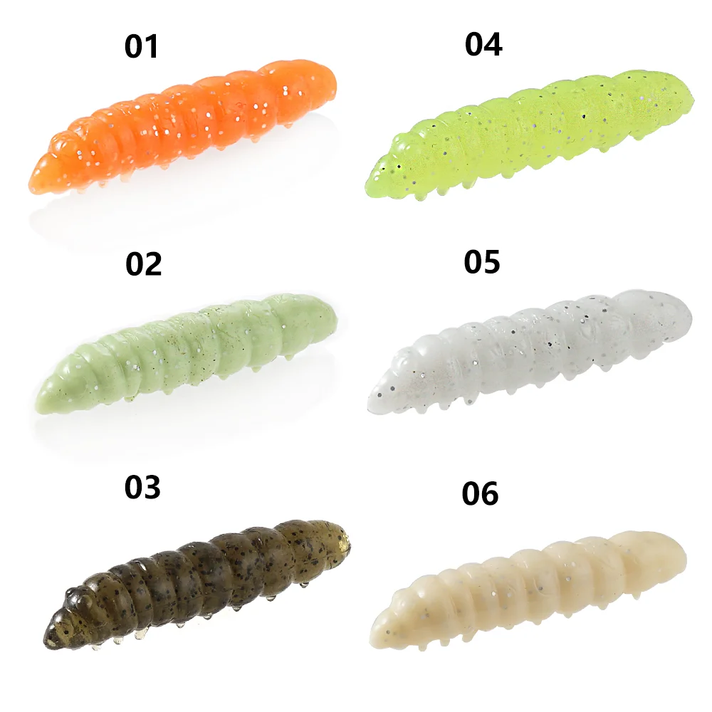 SUNMILE señuelos blandos aroma camarón 4 cm para trucha
