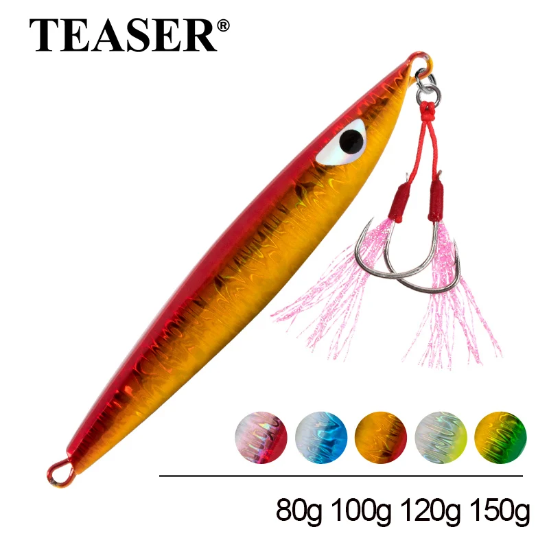 TEASER J60 Metal Jigs de hundimiento lento para lubina – Vertical - imagen 2