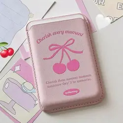 Tarjetero con clip magnético para tarjetas de cuero PU