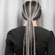 Cadena de pelo metal punk para adorno de cabeza con estilo - imagen 4