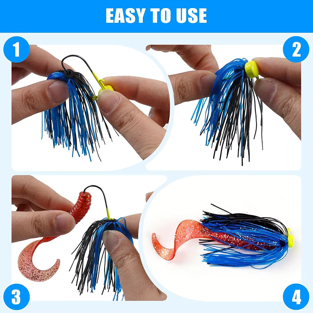 Falda Silicona para Buzzbait y Spinnerbait – Repuesto Señuelos Pesca - imagen 2