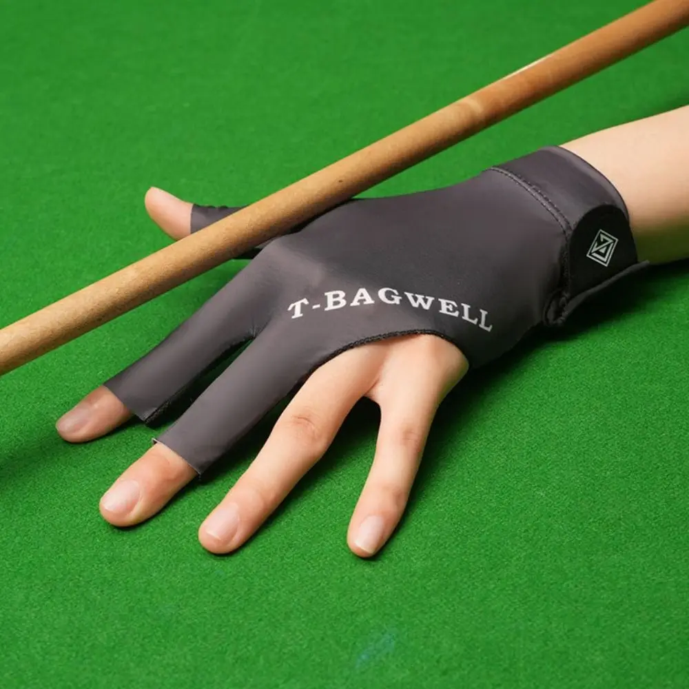 Guante de snooker de tres dedos antideslizante y transpirable