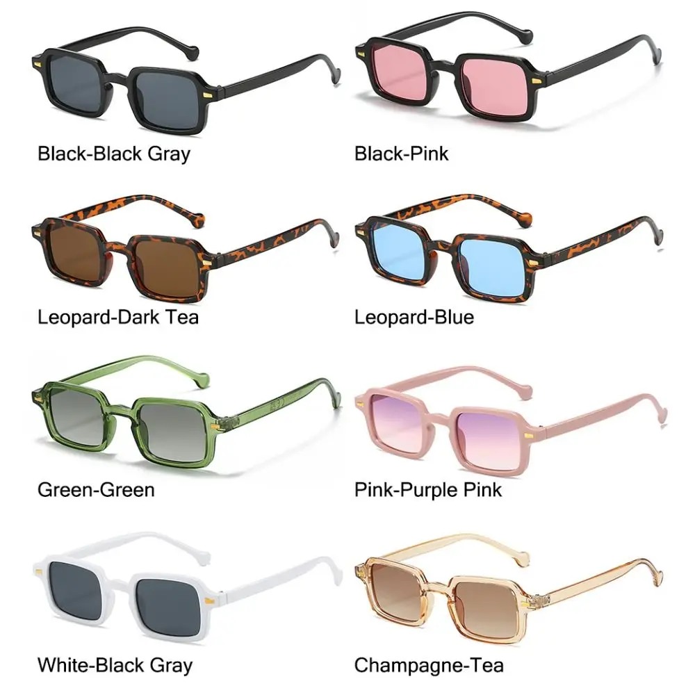 Gafas de sol UV400 con remaches estilo cuadrado unisex - imagen 5