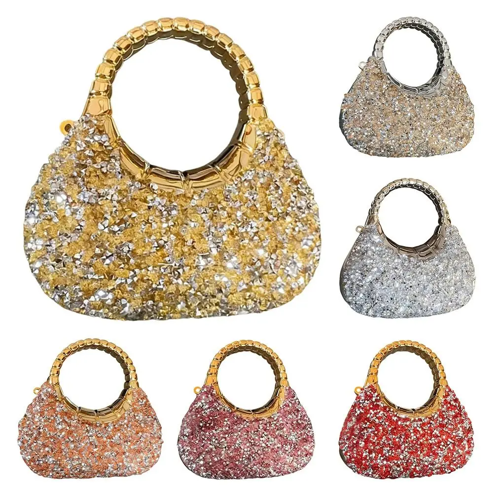 Bolso mini con pedrería de acrílico brillante, diseño compacto - imagen 5