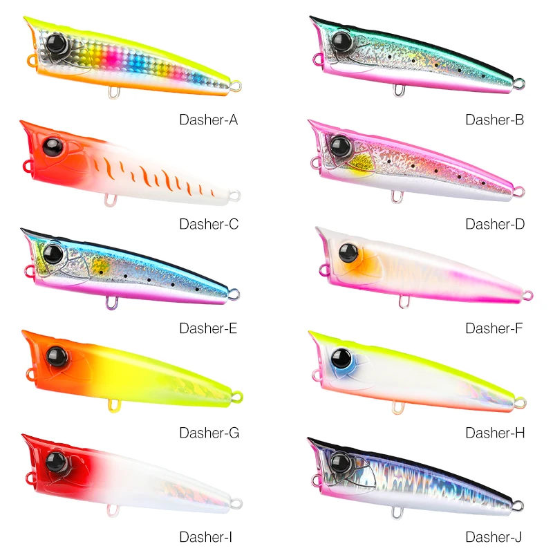 TSURINOYA Topwater Popper DASHER para lubina y predadores en salada - imagen 4