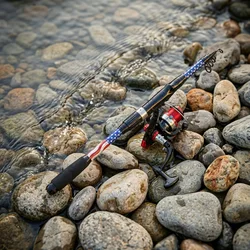 Caña Telescópica Kit Pesca Completo con Carrete y Señuelos