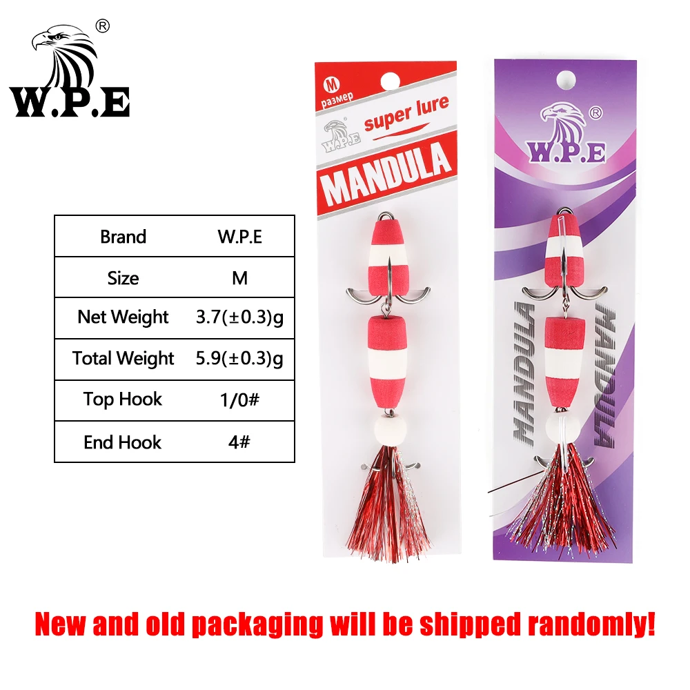 W.P.E Señuelo Lubina Suave Alta Densidad Multicolor Wobblers - imagen 5