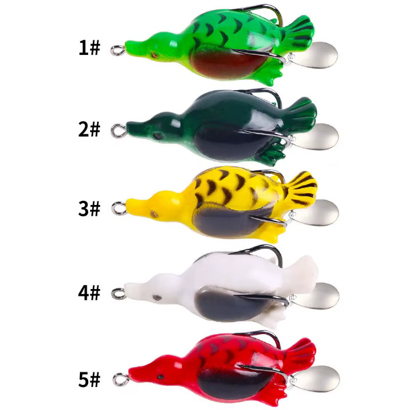 Variedad de colores de señuelos para diferentes condiciones de agua