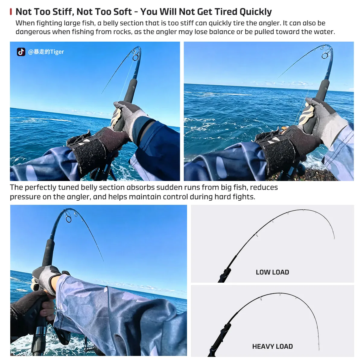 NOEBY Shore Casting caña surfcasting Fuji SIC Torayca T1100 - imagen 2