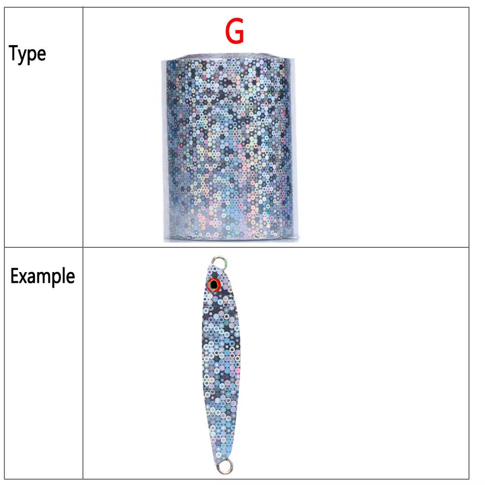 Rollo holográfico 8cm – Foil para señuelos de pesca - imagen 4