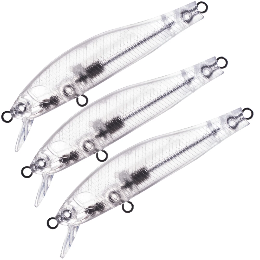 Señuelos Minnow blancos para pintar y personalizar