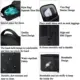 Bolsas plegables de viaje con cierre, gran capacidad, negras - imagen 4
