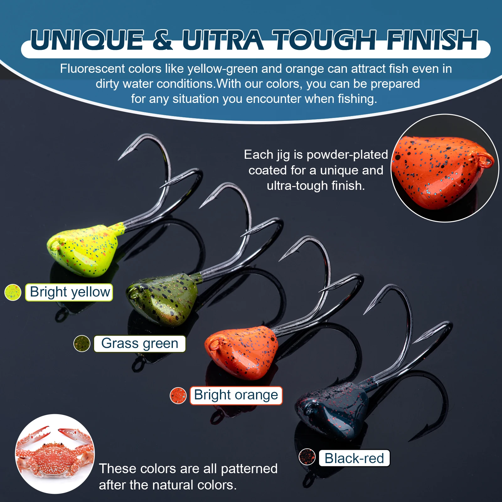 Goture señuelo duro para pesca en hielo doble anzuelo plomada - imagen 5
