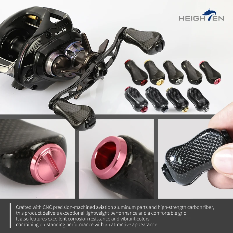 Perilla de carbono HEIGHTEN ultraligera para ajing y egging - imagen 2