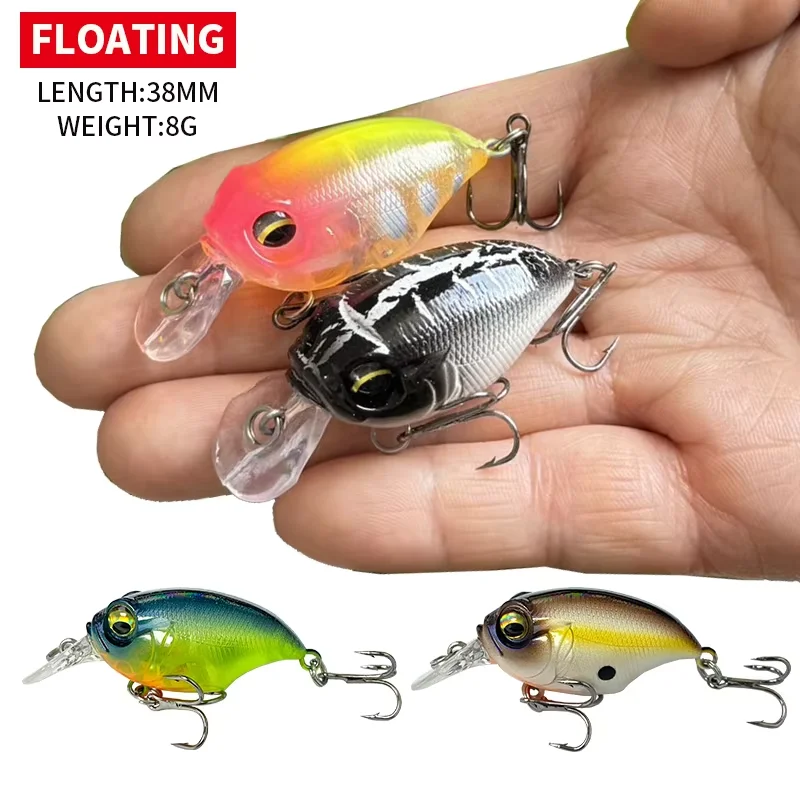 Minicrankbait Topwater wobblers flotantes para Lucio y Trucha