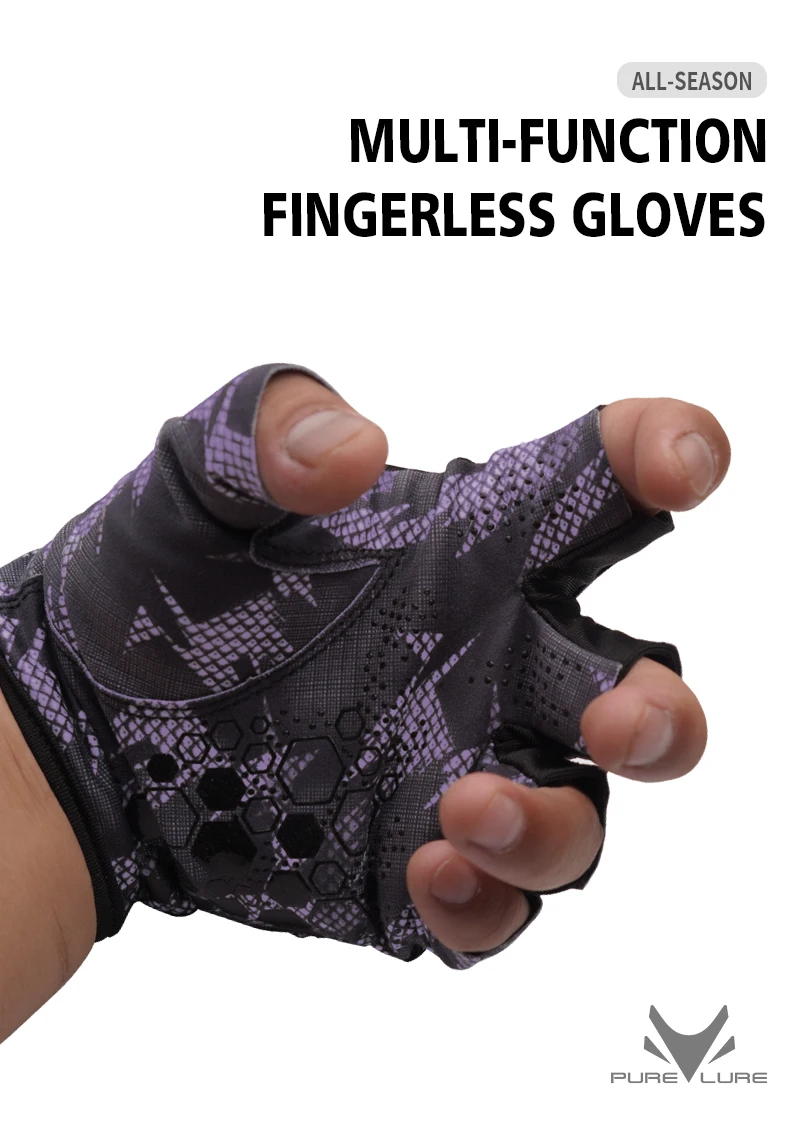 Guantes de pesca PURELURE lycra antideslizantes