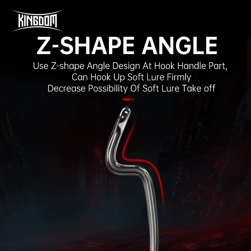 Kingdom Anzuelos acero al carbono súper cerrados afilados para vinilo - imagen 2