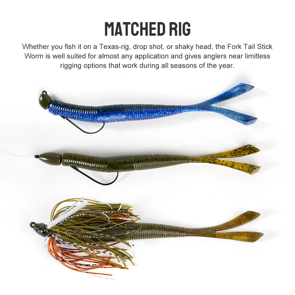 Señuelo silicona swimbait DYY para lubina y lucio, cola de horquilla - imagen 5