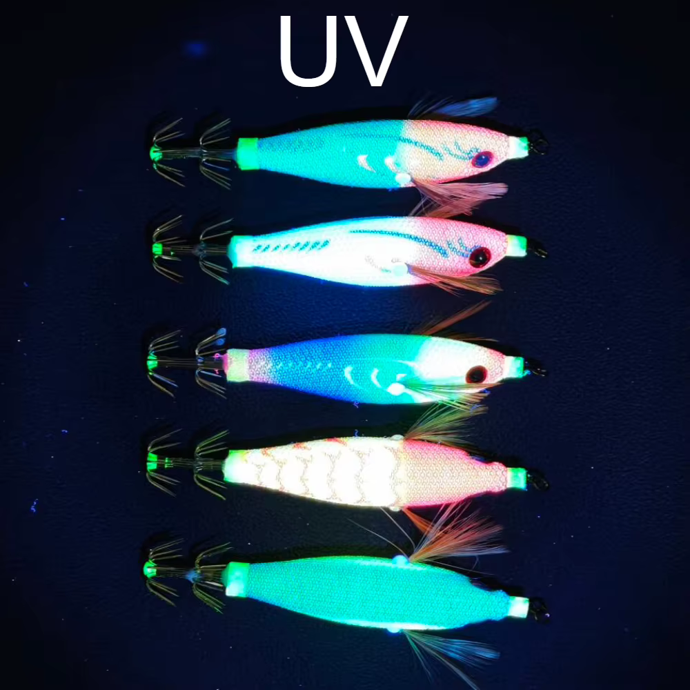 Egi Hanchi UV 8 cm para calamar – Señuelo horizontal con brillo para mar - imagen 2