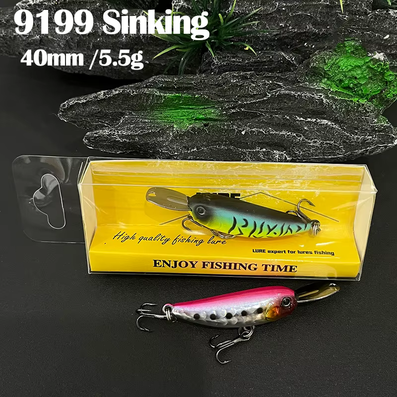 Señuelo Minnow de Hundimiento Rápido 40 mm con Labio Metálico - imagen 5