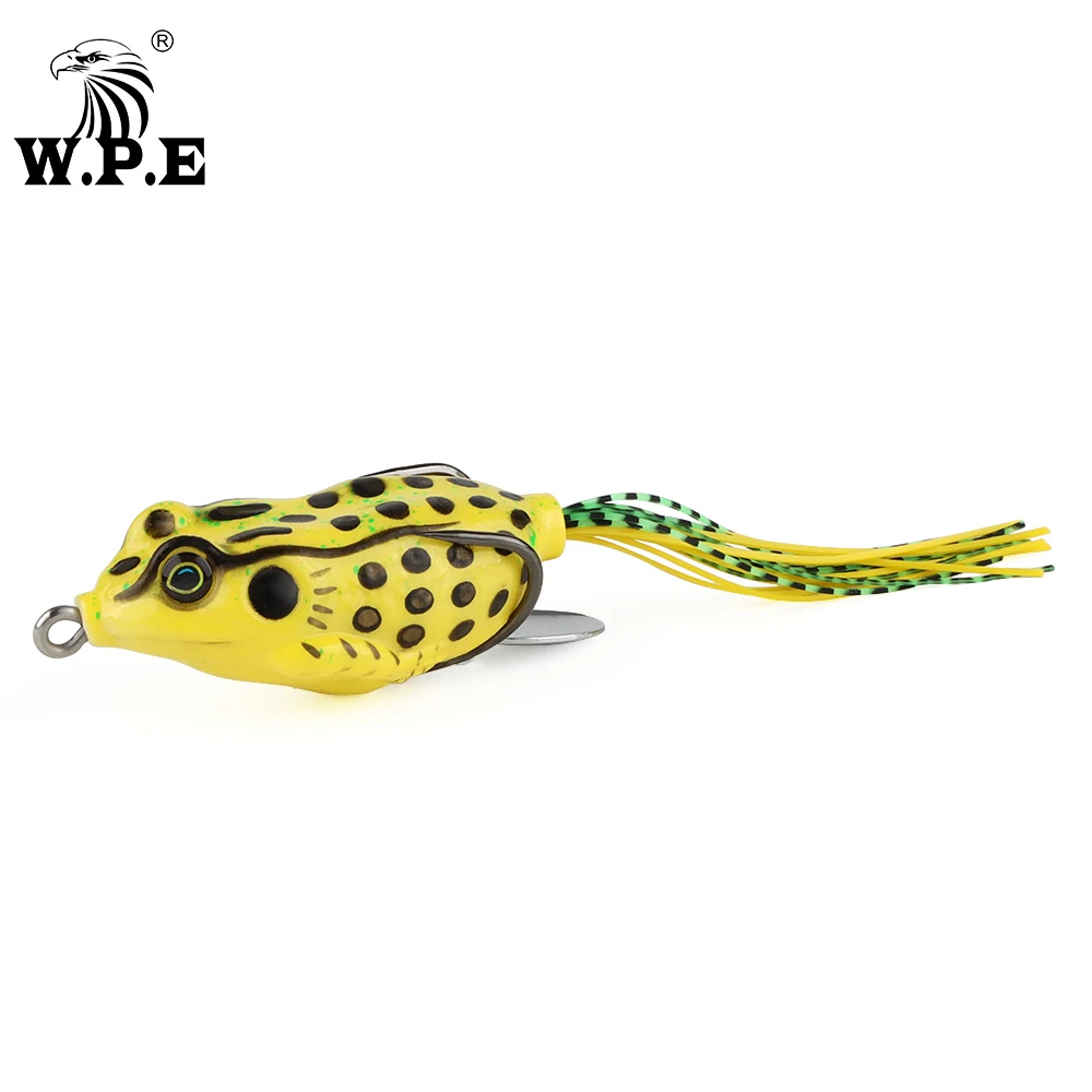 W.P.E Señuelo de Rana Topwater Silicona Cuerpo Hueco para Lucio