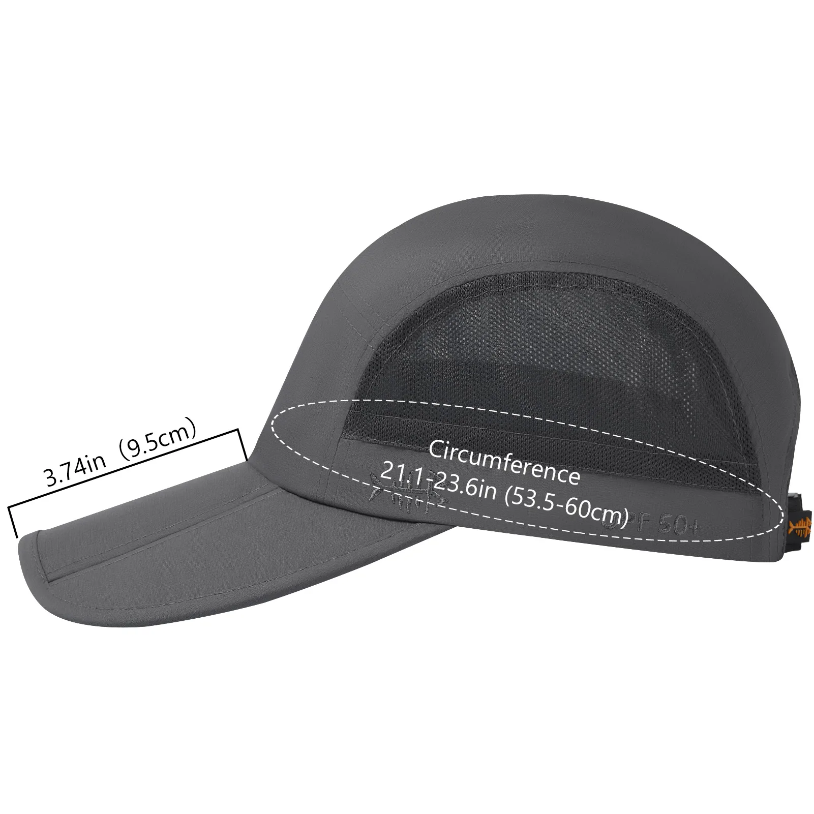 Gorra de pesca Bassdash UPF 50+ plegable resistente agua ajustable - imagen 5