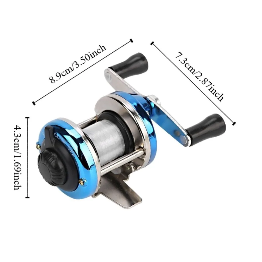 Carrete ultraligero metálico dorado y azul
