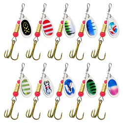 Señuelo giratorio de metal con lentejuelas para lubina y trucha