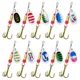 Señuelo giratorio de metal con lentejuelas para lubina y trucha