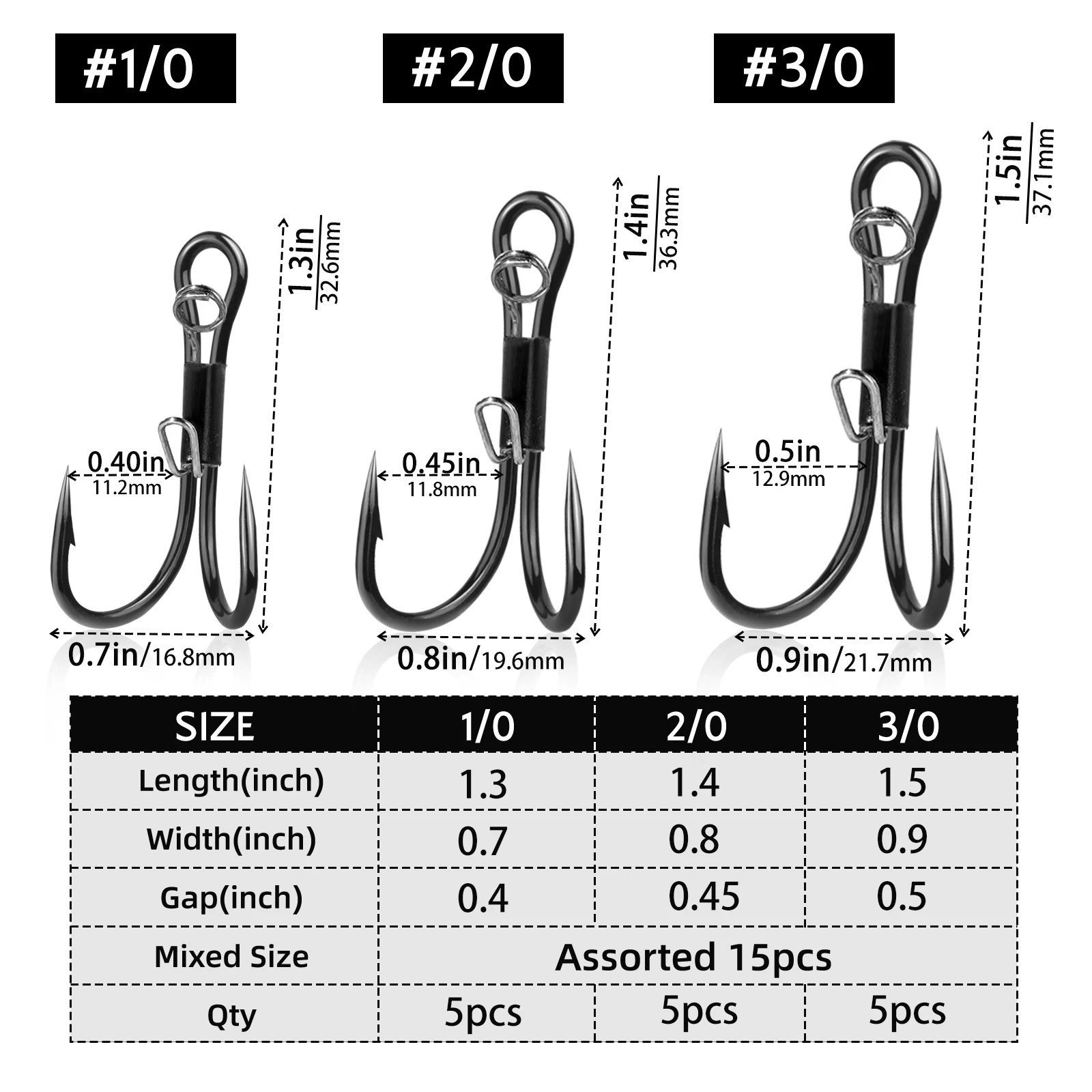 Ganchos offset camarón vivo 9KM – Double rig acero resistente - imagen 4