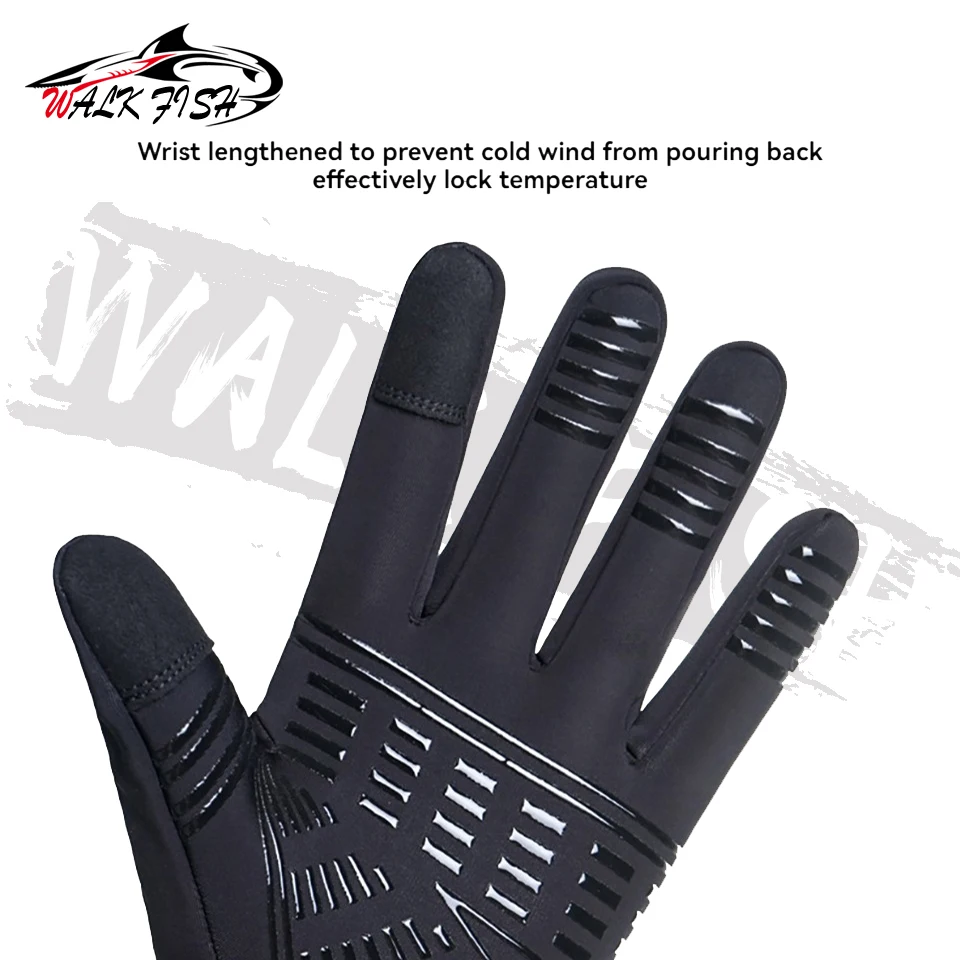 WALK FISH Guantes de pesca invierno impermeables dedo completo