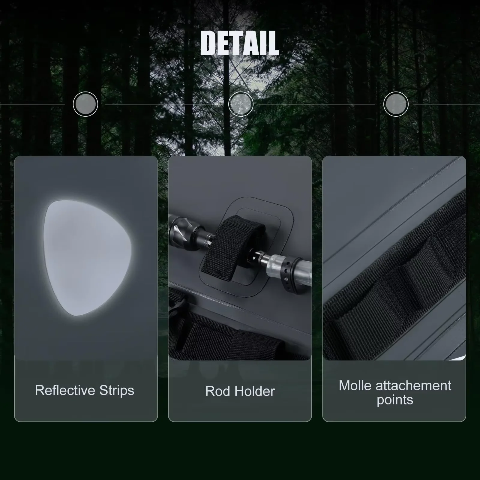 Bolsa impermeable para moto con soporte para cañas de pesca - imagen 2
