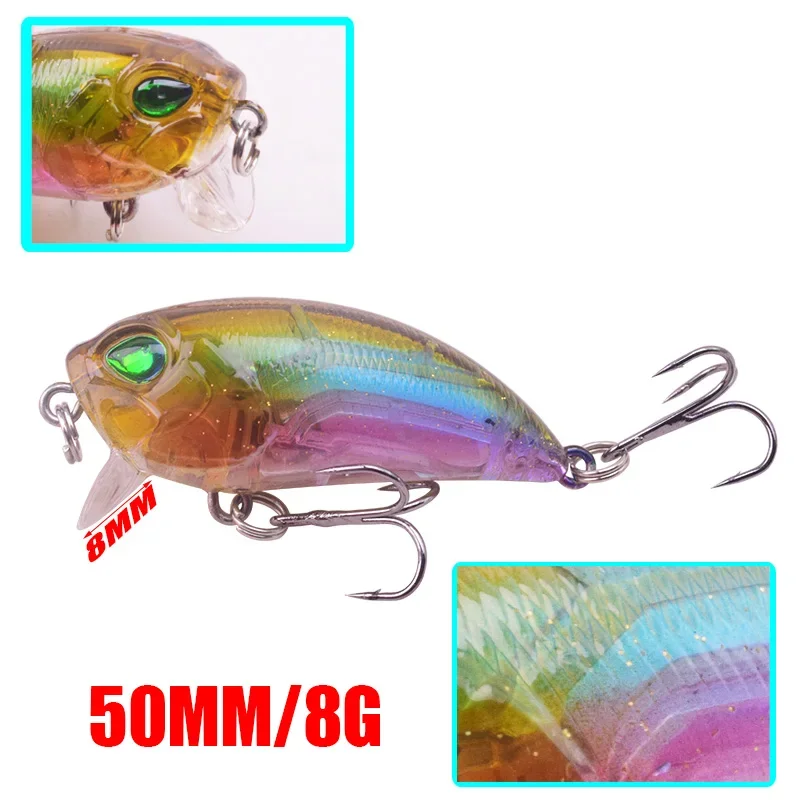 Wobbler flotante con ruido 8 cm – Señuelo duro para lubina y carpa - imagen 2