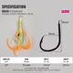 OBSESSION HK018 Anzuelo doble biónico auxiliar para calamar luminoso