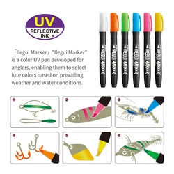 Bolígrafo marcador UV fluorescente para marcar vinilos y señuelos