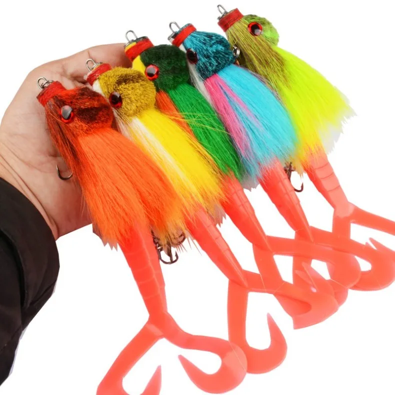 Cebo de pesca swimbait multiarticulado en posición horizontal