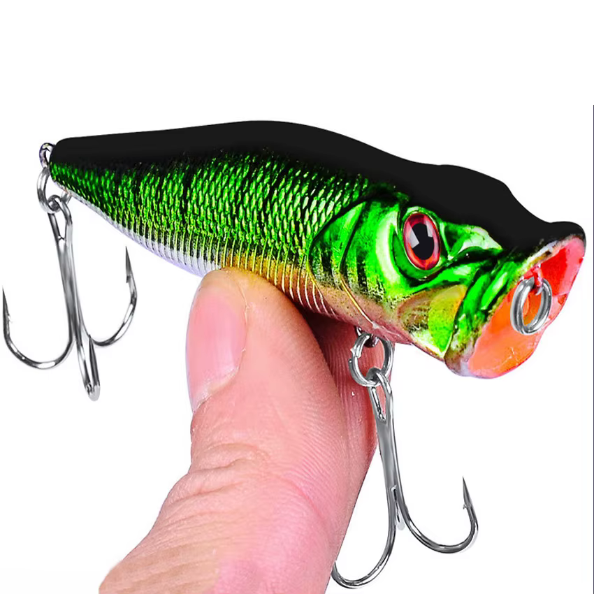 Popper Japonés Topwater – Señuelo de superficie con ojos 3D