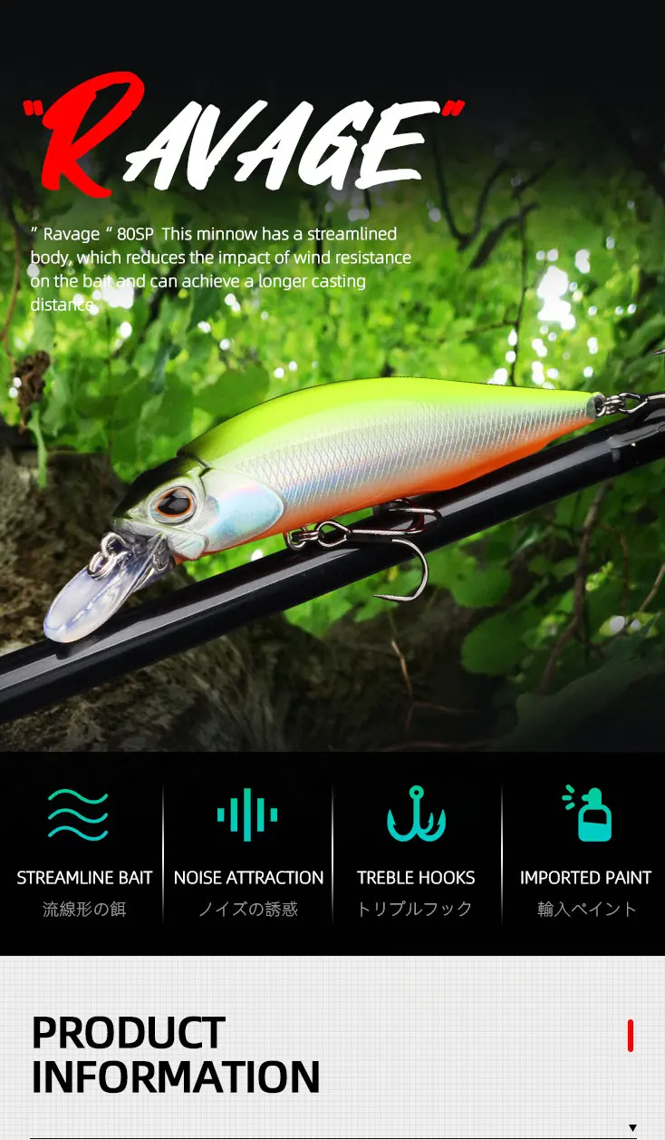 Detalle del minnow y acabado
