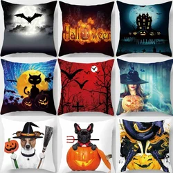 Funda cojín Halloween calavera de calabaza para decoración