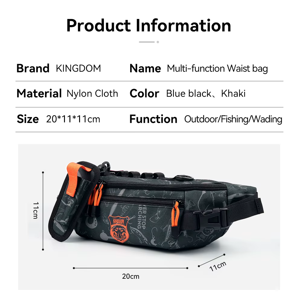 Kingdom Mochila de pesca táctica con señuelos para cintura y pecho - imagen 2