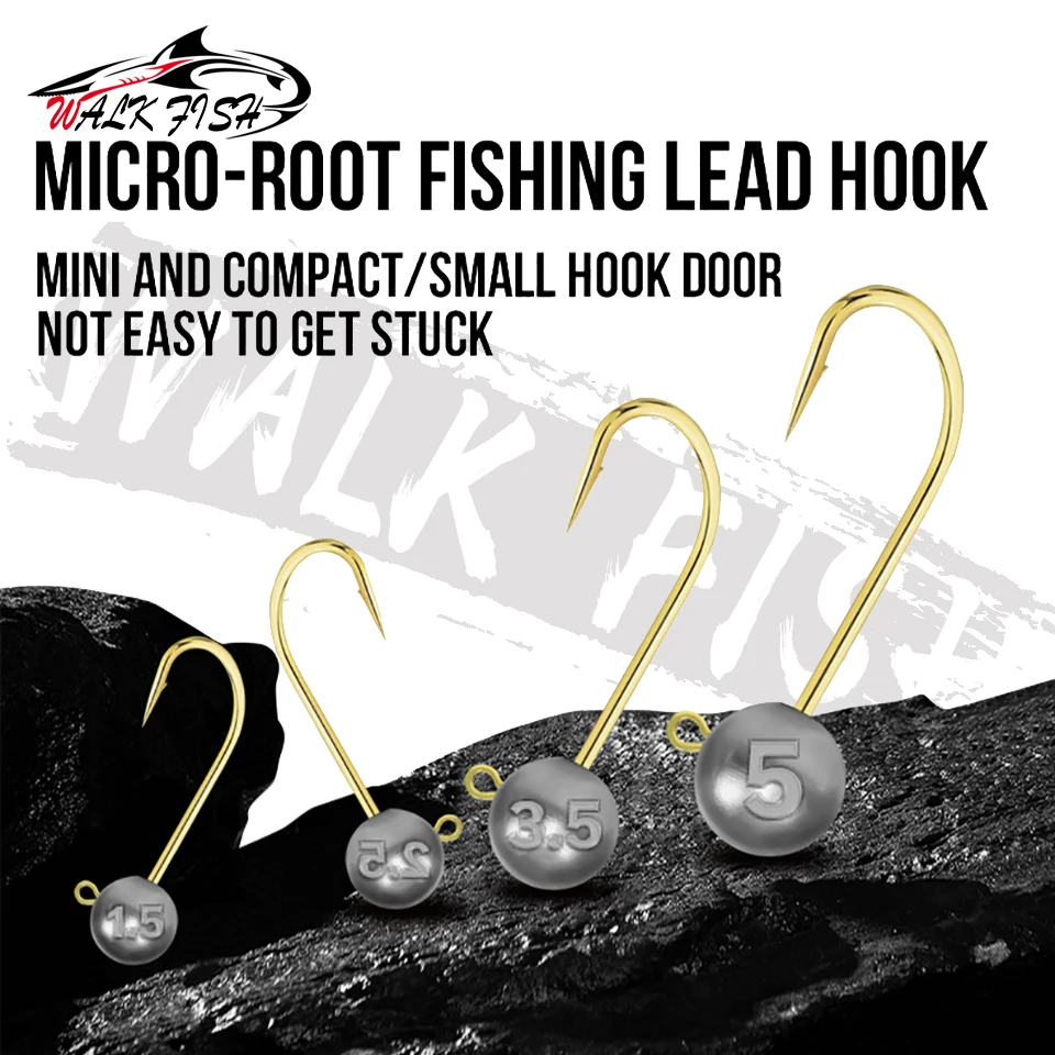 Walk Fish Micro Anzuelos Jig Head Plomo - imagen 2