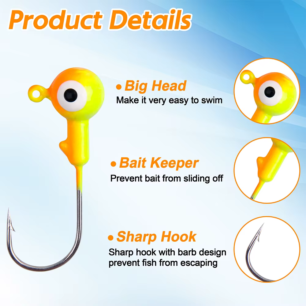 Jig Head Spinning Redondo para Lubina y Trucha - imagen 2
