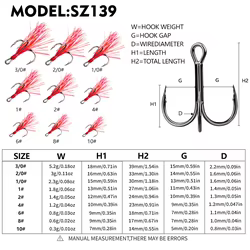 Anzuelos triples PROBEROS Flash Teaser con plumas para lubina