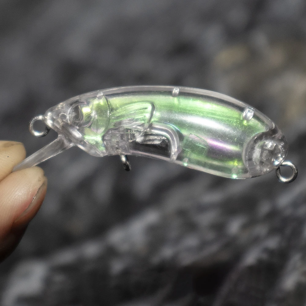 Crankbait blanco Dr.Holife sin pintar – inserto de prisma - imagen 3
