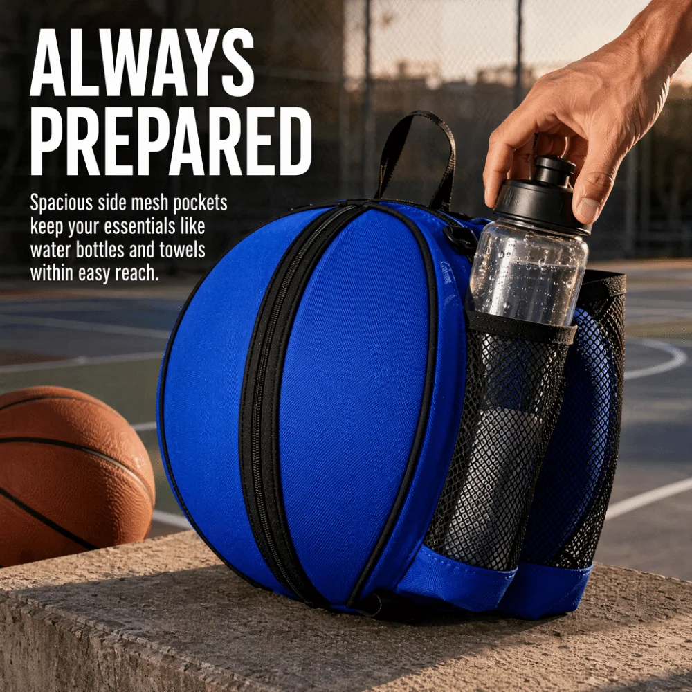 Bolsa baloncesto redonda con correa hombro desmontable Oxford - imagen 4